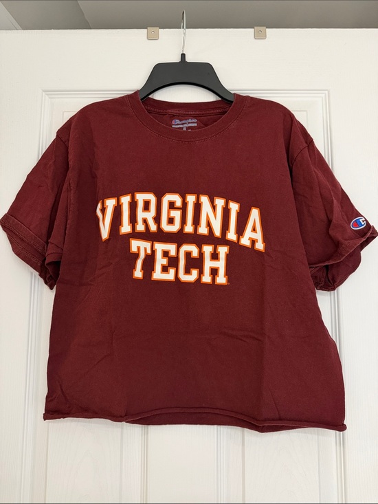 Champion Tops - Champion Virginia Tech Maroon and Orange Logo Tee